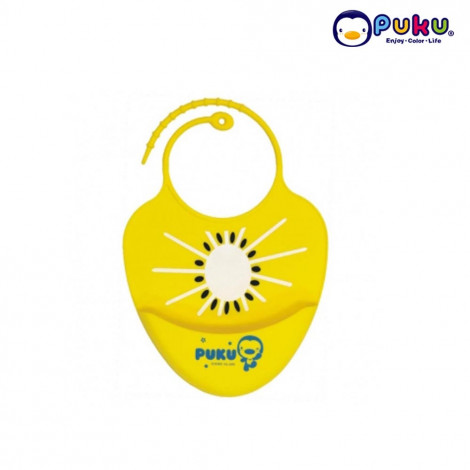 Puku Baby Silicone Bib - 14204 Yellow Kiwi