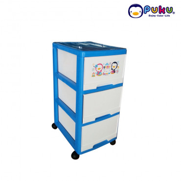 Puku Drawer Cabinet 3 Susun PKD-3R BLUE