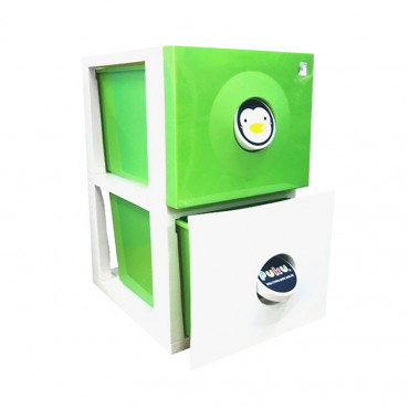 Puku Duo Cabinet 2 Drawer - 1175-2L Rak Laci penyimpanan Green