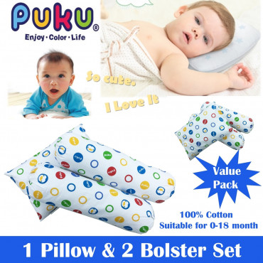 Puku 3 Pcs Bedding Set ( 2 Bolster + 1 Pillow ) SP91125 Space Pink